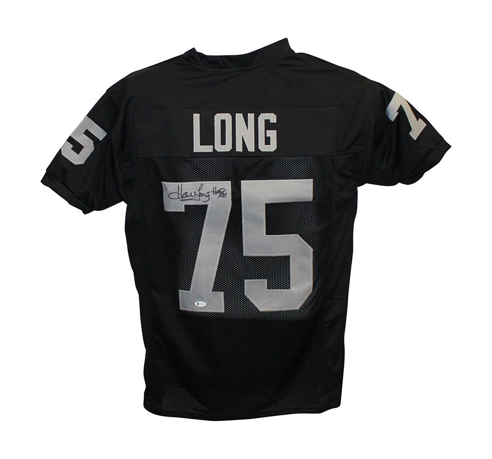 Howie Long Signed Oakland Raiders Custom Football Jersey HOF Inscription