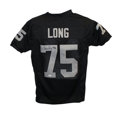 Howie Long Signed Oakland Raiders Custom Football Jersey HOF Inscription
