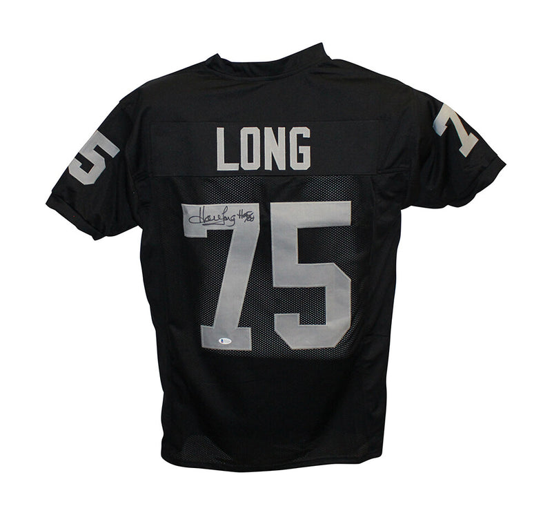 Howie Long Signed Oakland Raiders Custom Football Jersey HOF Inscription