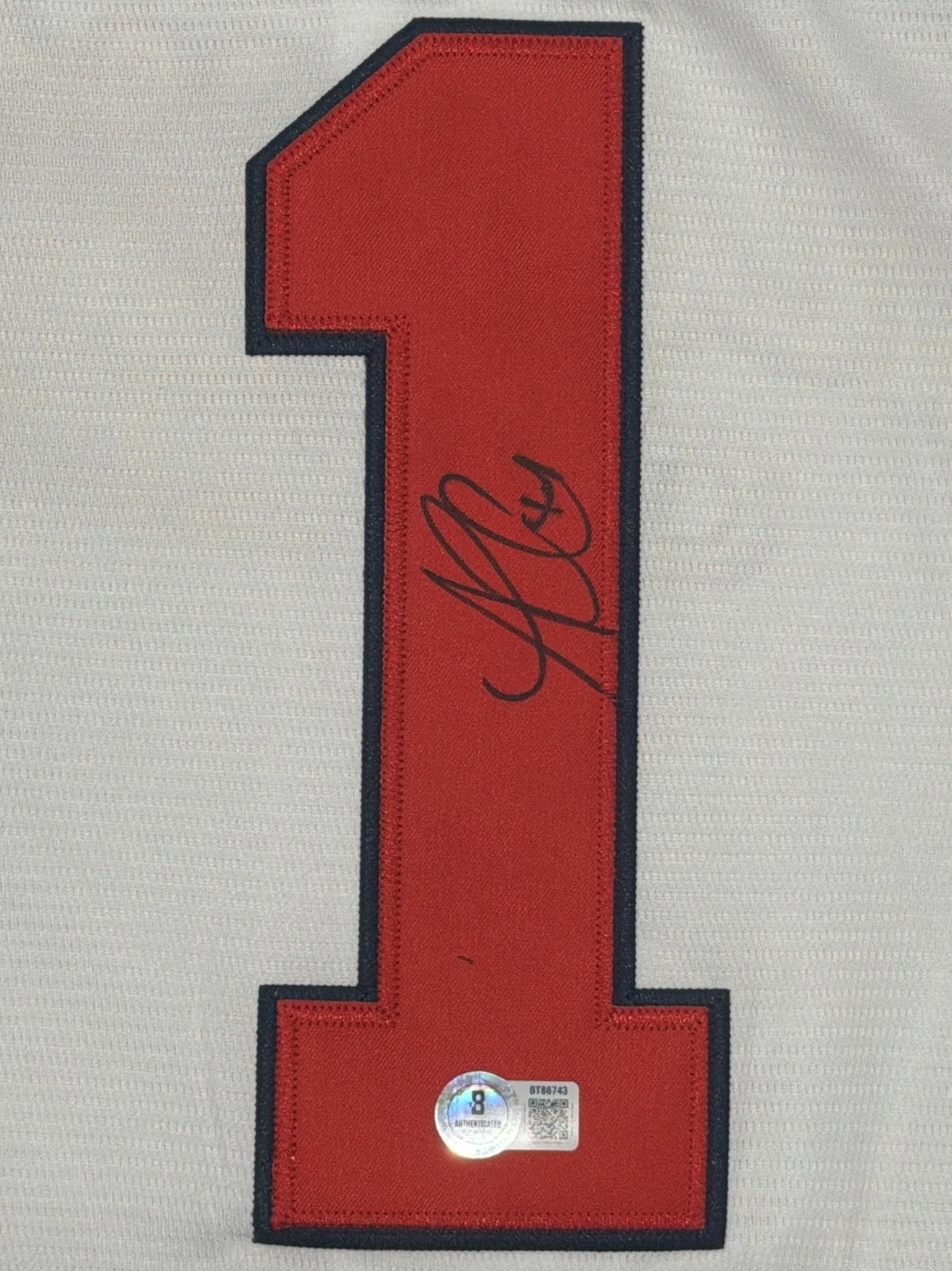 Ozzie Albies Autographed Atlanta Braves Custom Replica Jersey