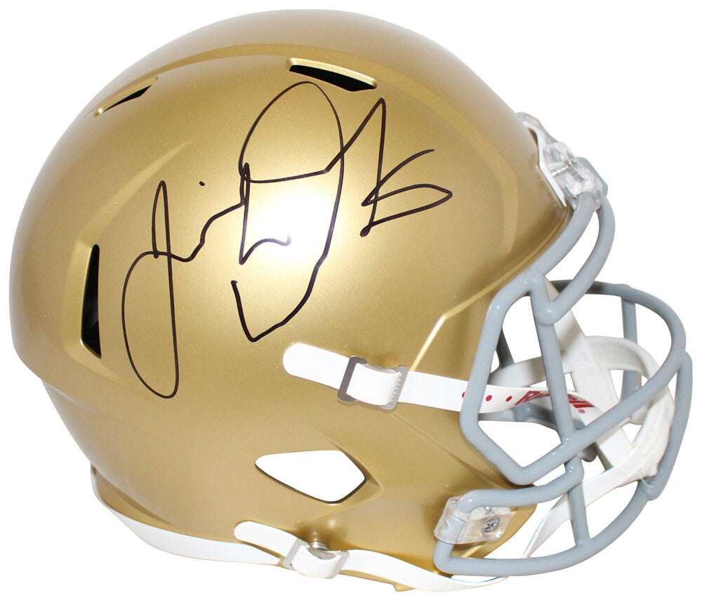 Jeremiah Owusu-Koramoah Autographed Notre Dame Full Size Speed Helmet