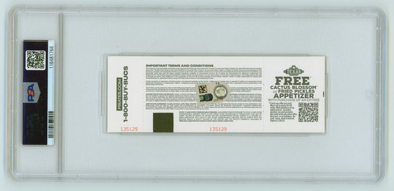 Paul Skenes Signed MLB Debut Ticket 5/11/2024 Inscribed PSA Authentic