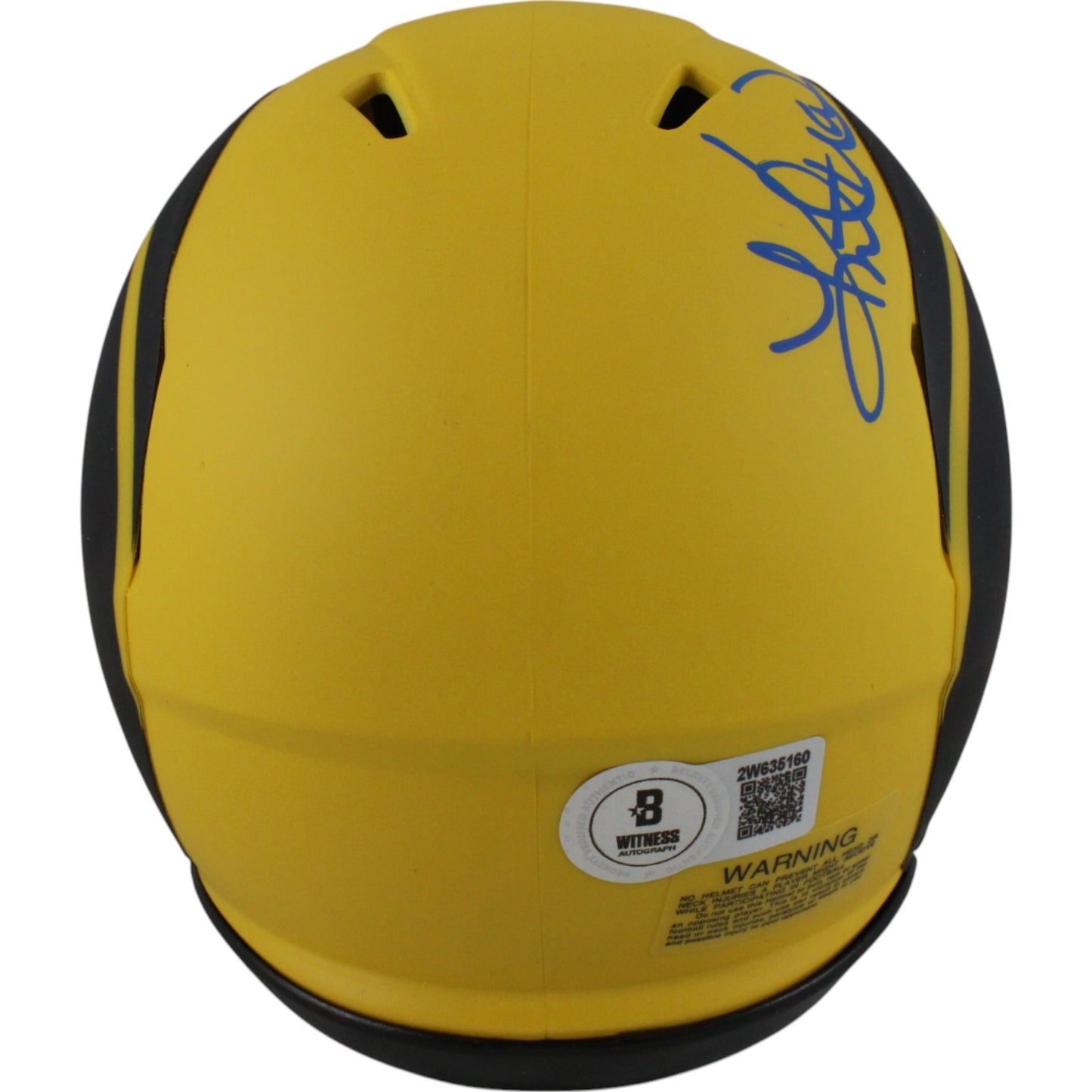 Kurt Warner Signed Los Angeles Rams Rave Mini Helmet Beckett Witnessed