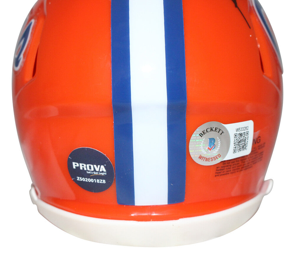 Fred Taylor Florida Gators Autographed Orange Mini Helmet BAS