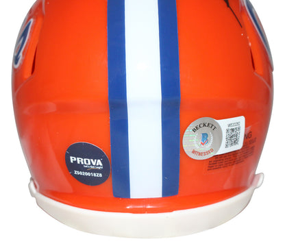 Fred Taylor Florida Gators Autographed Orange Mini Helmet BAS