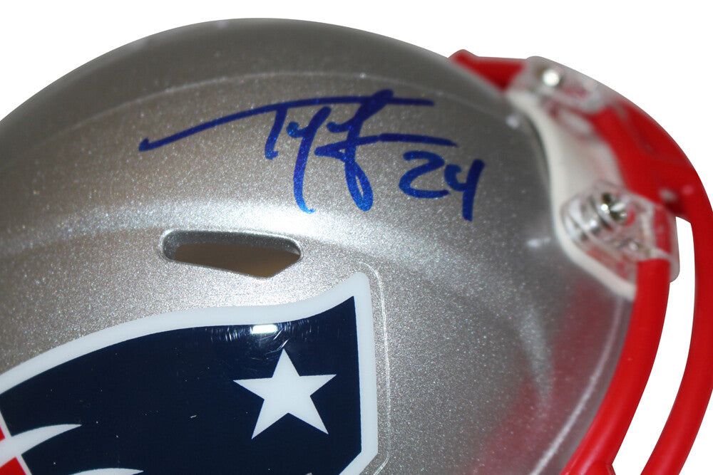 Ty Law Autographed New England Patriots Speed Mini Helmet
