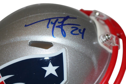 Ty Law Autographed New England Patriots Speed Mini Helmet