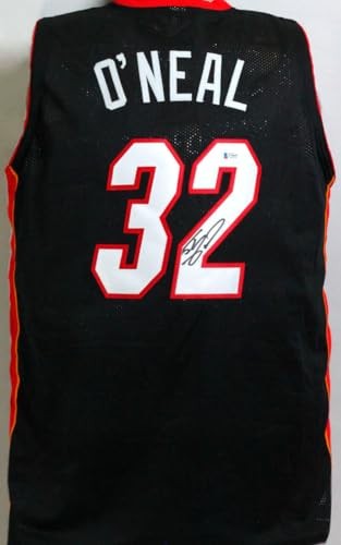 Shaquille O'Neal Signed Miami Custom Basketball Jersey - Black