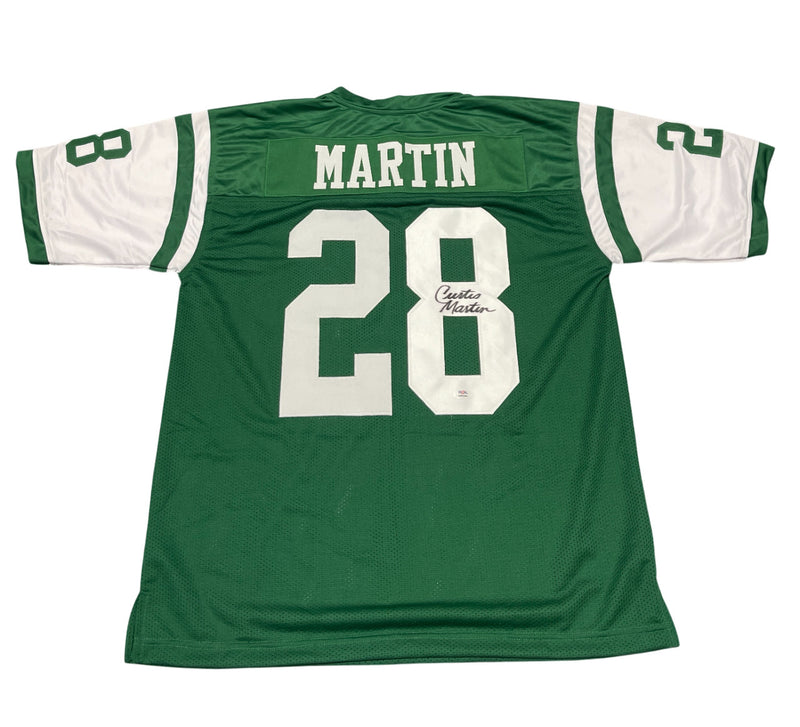 Curtis Martin Signed New York Jets Custom Football Jersey (PSA COA)