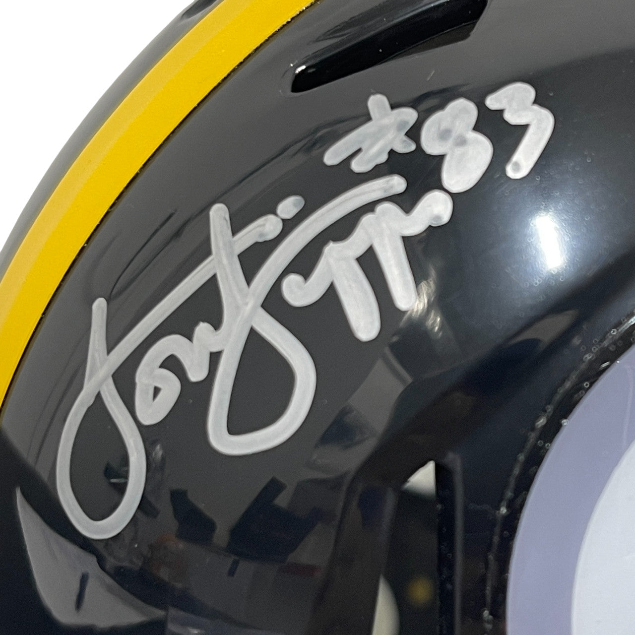 Louis Lipps Pittsburgh Steelers Signed Speed Mini Helmet (ROY 84)
