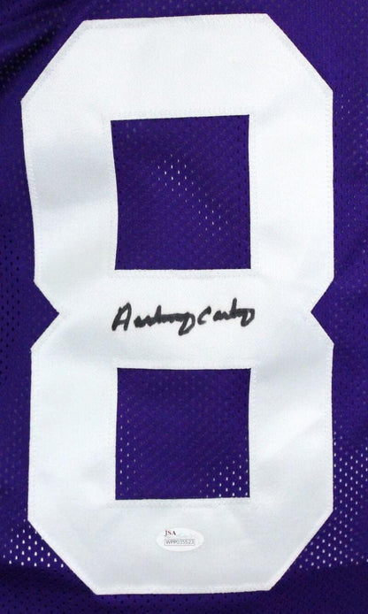 Anthony Carter Autographed Minnesota Vikings Custom Purple Jersey