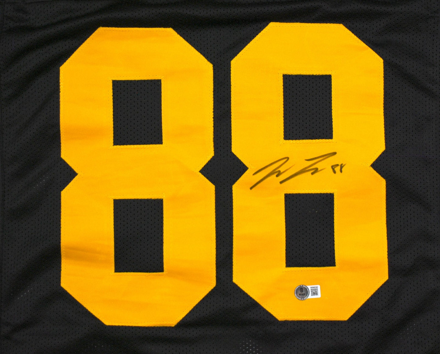 Pat Freiermuth Autographed Black and Yellow Custom Jersey
