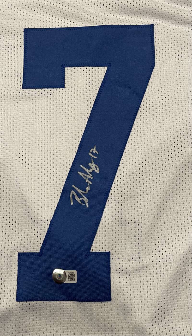Brandon Aubrey Signed Dallas Cowboys Custom Jersey Beckett BAS COA