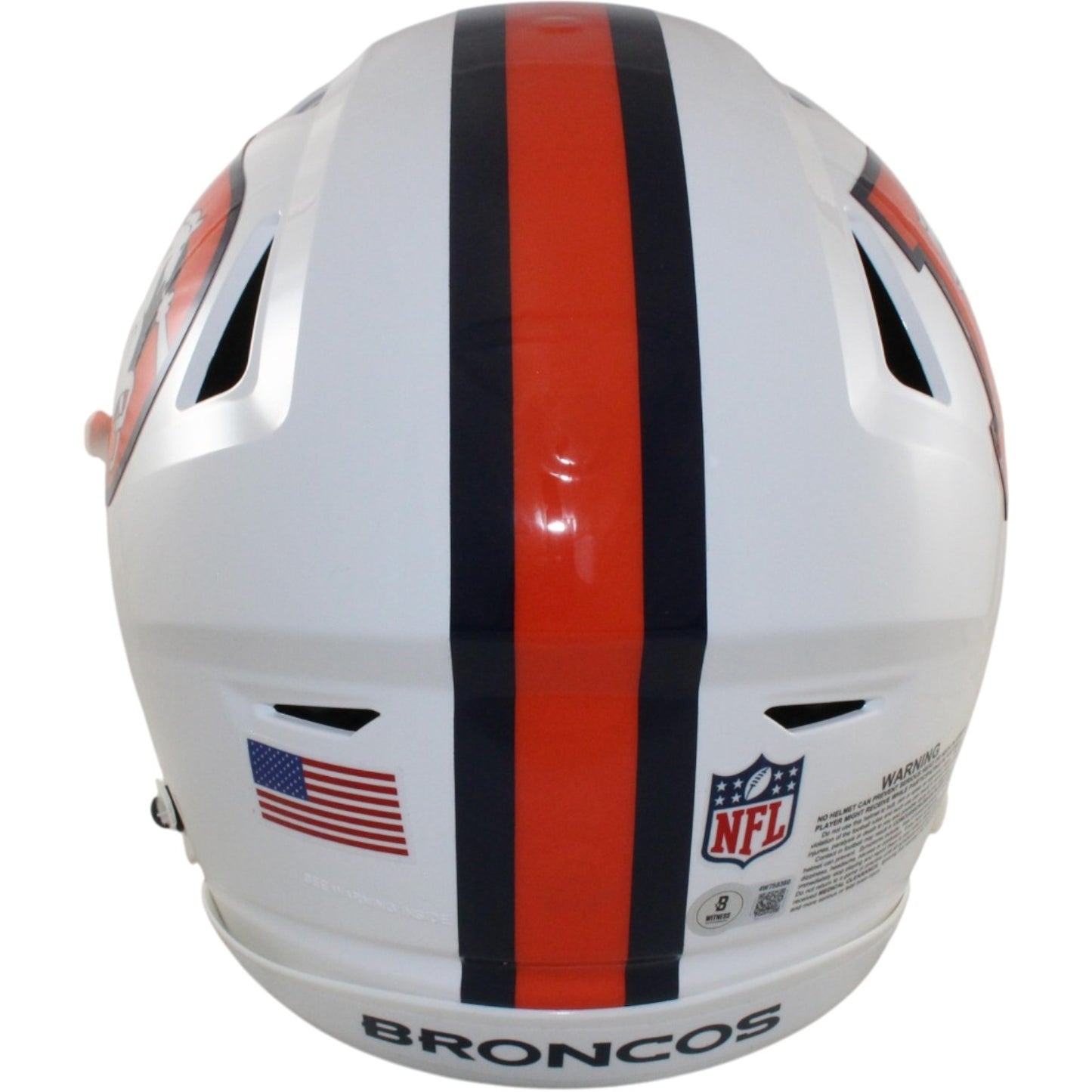 Bo Nix Autographed Denver Broncos Authentic SpeedFlex Helmet - 2023 Alternate