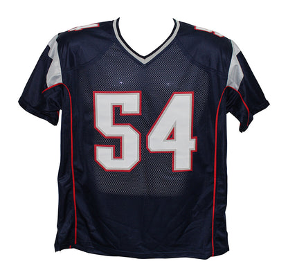 Tedy Bruschi Autographed New England Patriots Style Custom Football Jersey