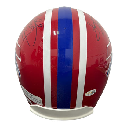 Jim Kelly, Thurman Thomas & Andre Reed Signed Buffalo Bills Throwback Helmet