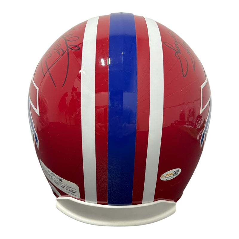 Jim Kelly, Thurman Thomas & Andre Reed Signed Buffalo Bills Throwback Helmet