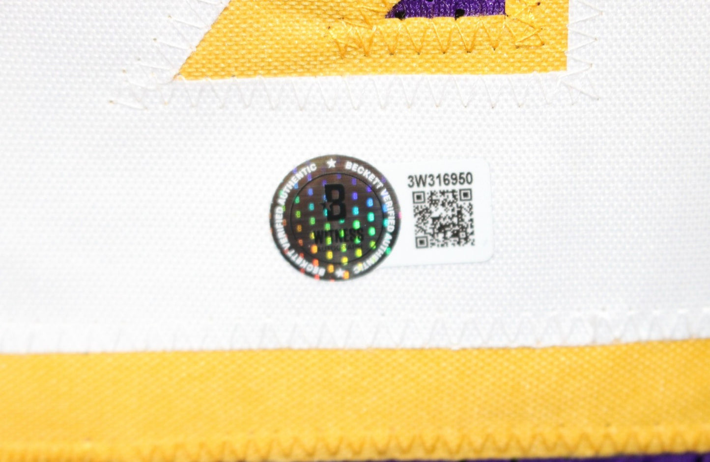 Magic Johnson Autographed Pro Style Purple Jersey (Beckett Witnessed)