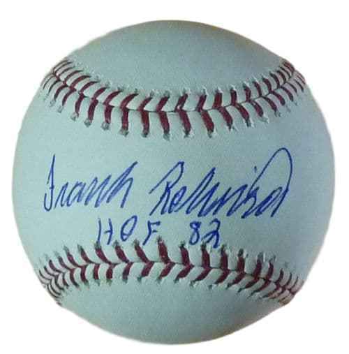 Frank Robinson Autographed Baltimore Orioles Baseball HOF 82 JSA
