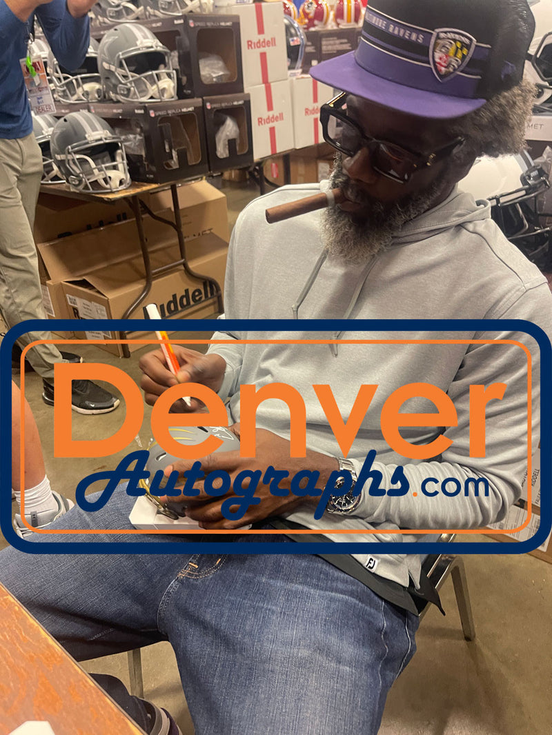 Ed Reed Autographed Baltimore Ravens Slate Mini Helmet