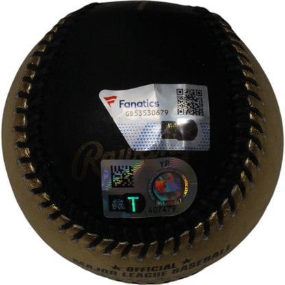 Max Scherzer Autographed Toronto Blue Jays Black & Gold OML Baseball