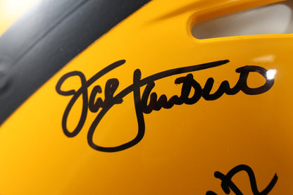 Franco Harris & Terry Bradshaw Multi-Signed Steelers HOF Full Size Helmet