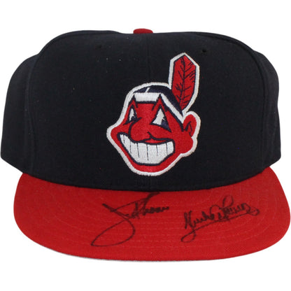 Jim Thome & Sandy Alomar Signed Cleveland Indians New Era 7 3/8 Hat