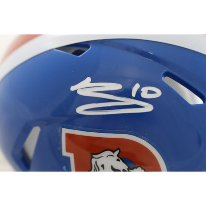 Bo Nix Signed Denver Broncos Throwback Mini Helmet
