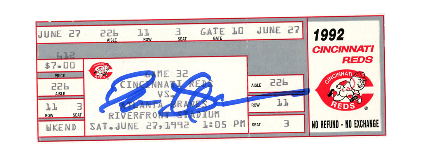 Deion Sanders Signed Atlanta Braves 1992 Game Ticket Stub (Beckett)