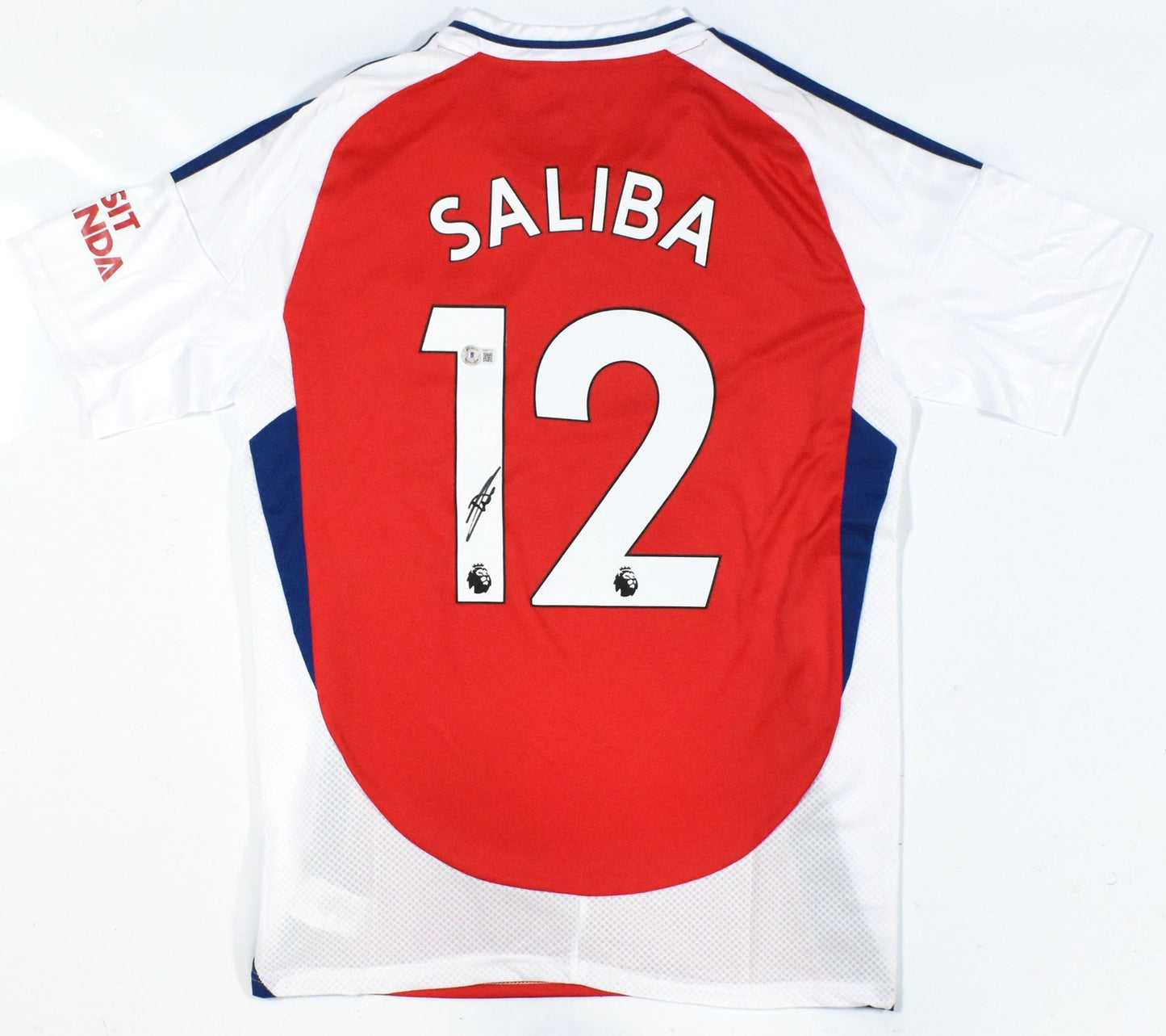 William Saliba Autographed Arsenal Home Jersey