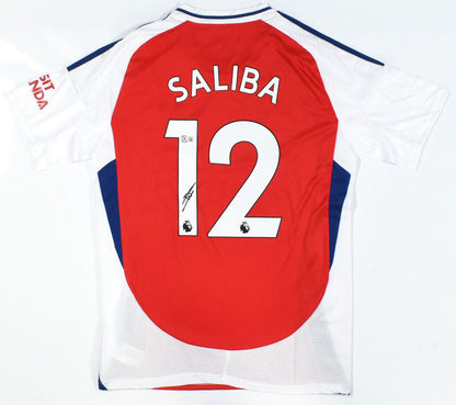 William Saliba Autographed Arsenal Home Jersey
