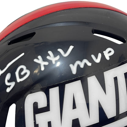 Ottis Anderson Signed New York Giants Throwback Mini Helmet SB XXV MVP BAS