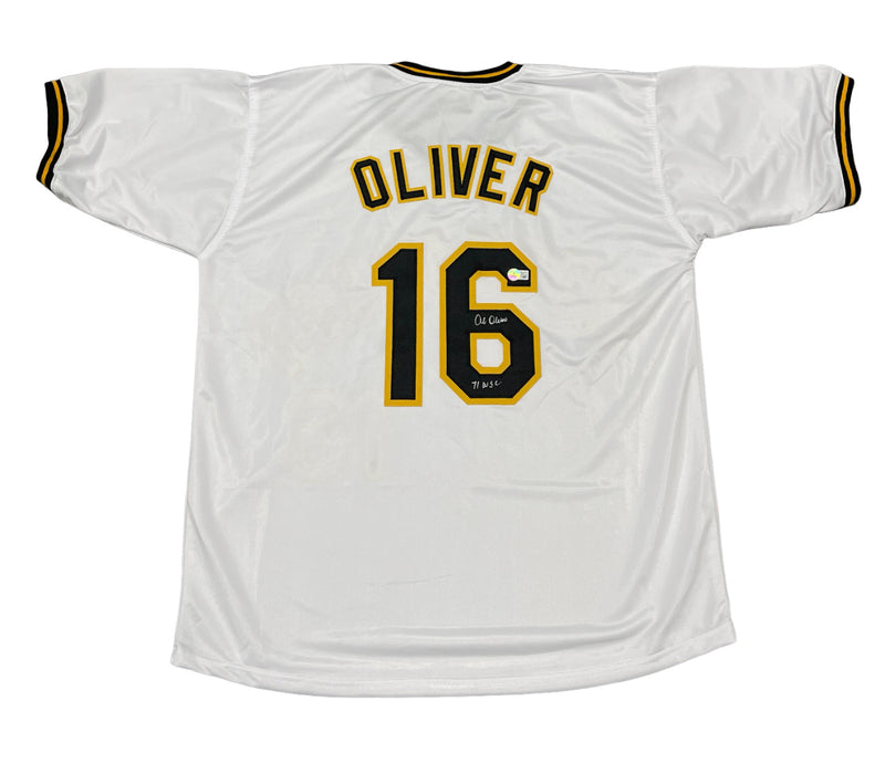 Al Oliver Signed Pittsburgh Pirates Custom Jersey (71 WSC) Beckett