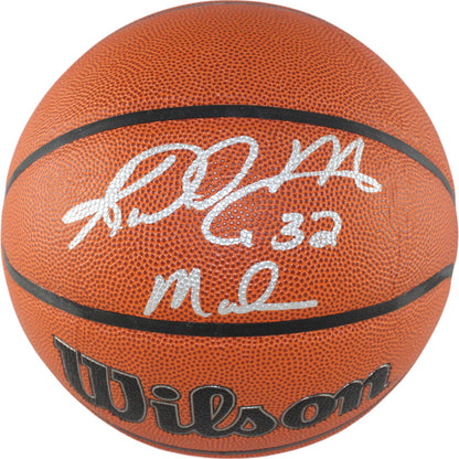 Karl Malone Autographed Utah Jazz Wilson Basketball (Mailman Inscription)