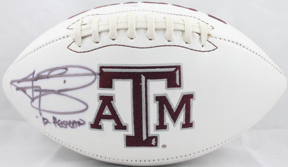 Johnny Manziel Signed Texas A&M Aggies Logo Football - Heisman Inscription