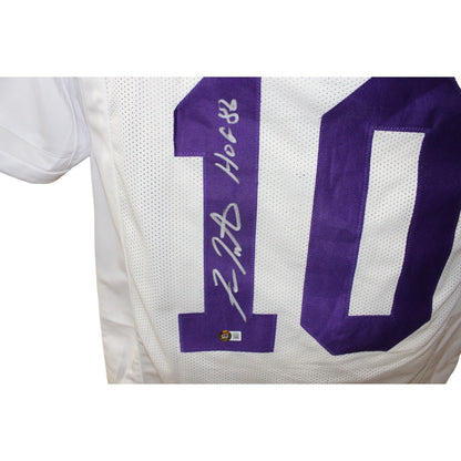 Fran Tarkenton Autographed Minnesota Vikings Pro Style Jersey (White)