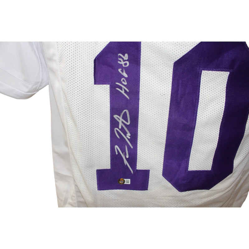 Fran Tarkenton Autographed Minnesota Vikings Pro Style Jersey (White)