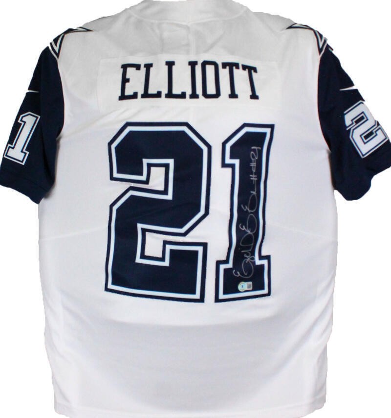 Ezekiel Elliott Dallas Cowboys Signed Color Rush Nike Vapor Jersey