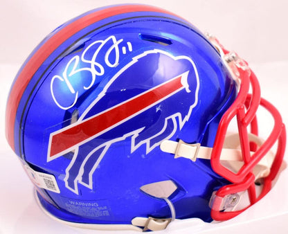 Cole Beasley Signed Buffalo Bills Flash Speed Mini Helmet