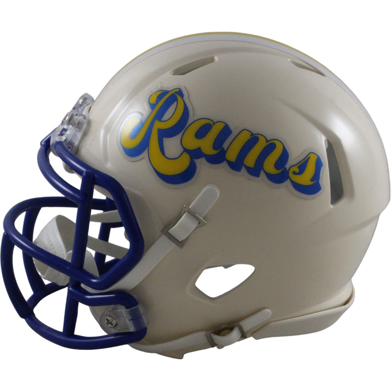 Torry Holt Signed Los Angeles Rams Retro Mini Helmet