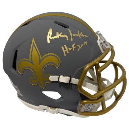 Rickey Jackson Signed New Orleans Saints Slate Mini Helmet (HOF 2010)