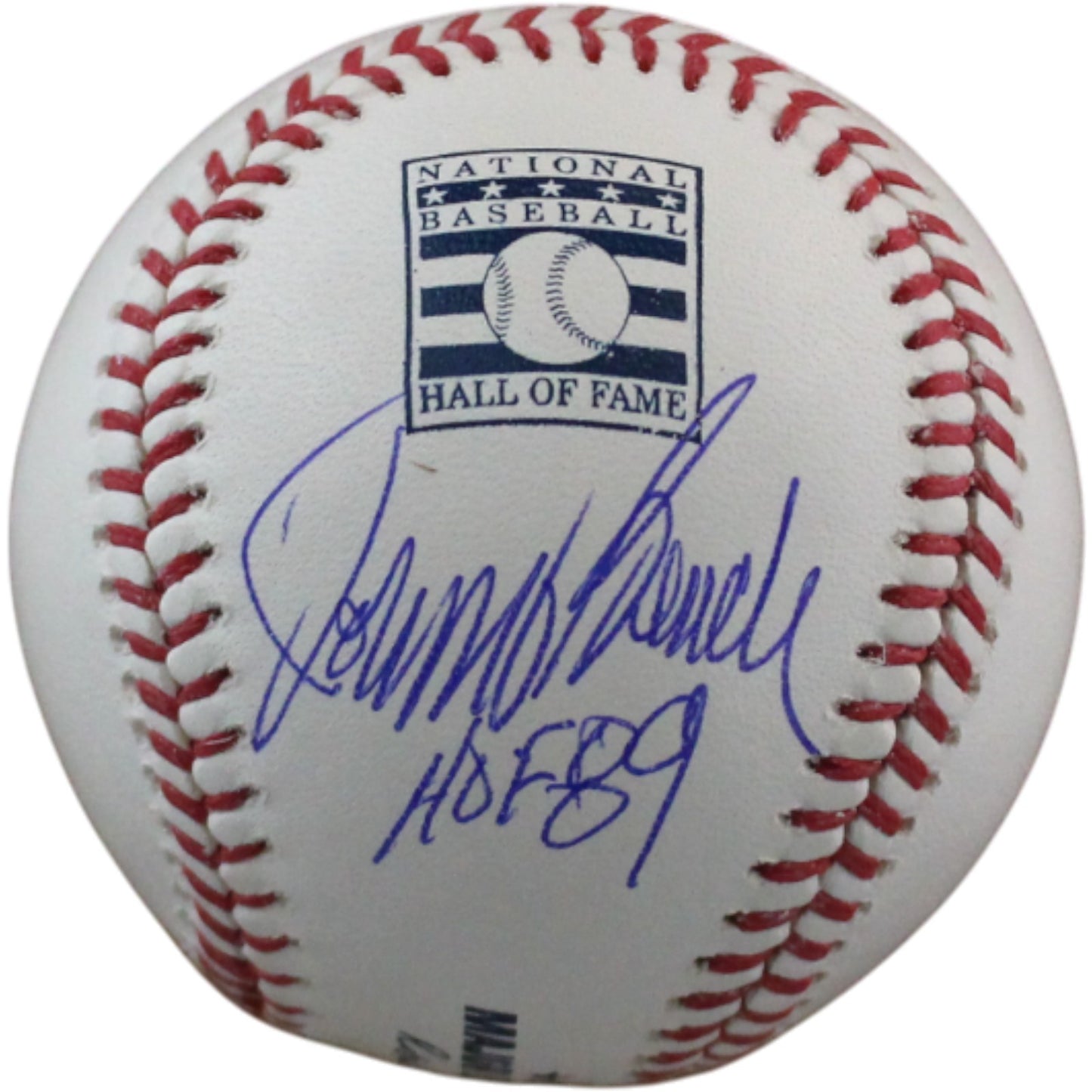 Johnny Bench Cincinnati Reds Autographed OML Baseball with "HOF" Inscription
