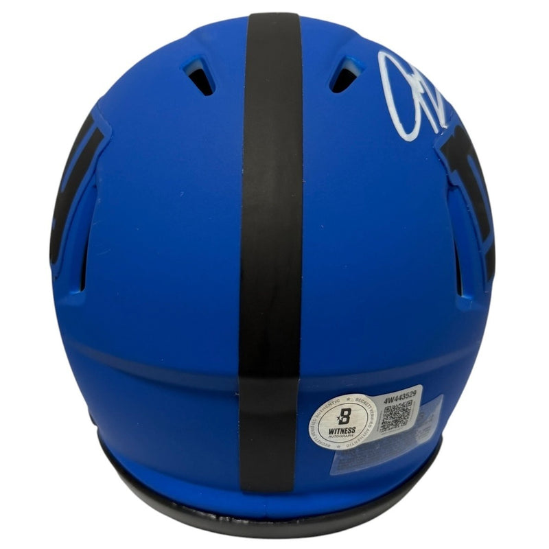 Jeremy Shockey Signed New York Giants Rave Mini Helmet