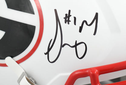 Nick Chubb & Sony Michel Signed Georgia Bulldogs Full Size Amp Helmet