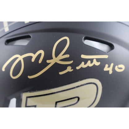 Mike Alstott Autographed Purdue Boilermakers Black Speed Mini Helmet