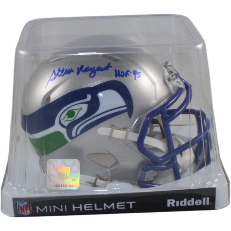 Steve Largent Signed Seattle Seahawks Mini Helmet (HOF Inscription)
