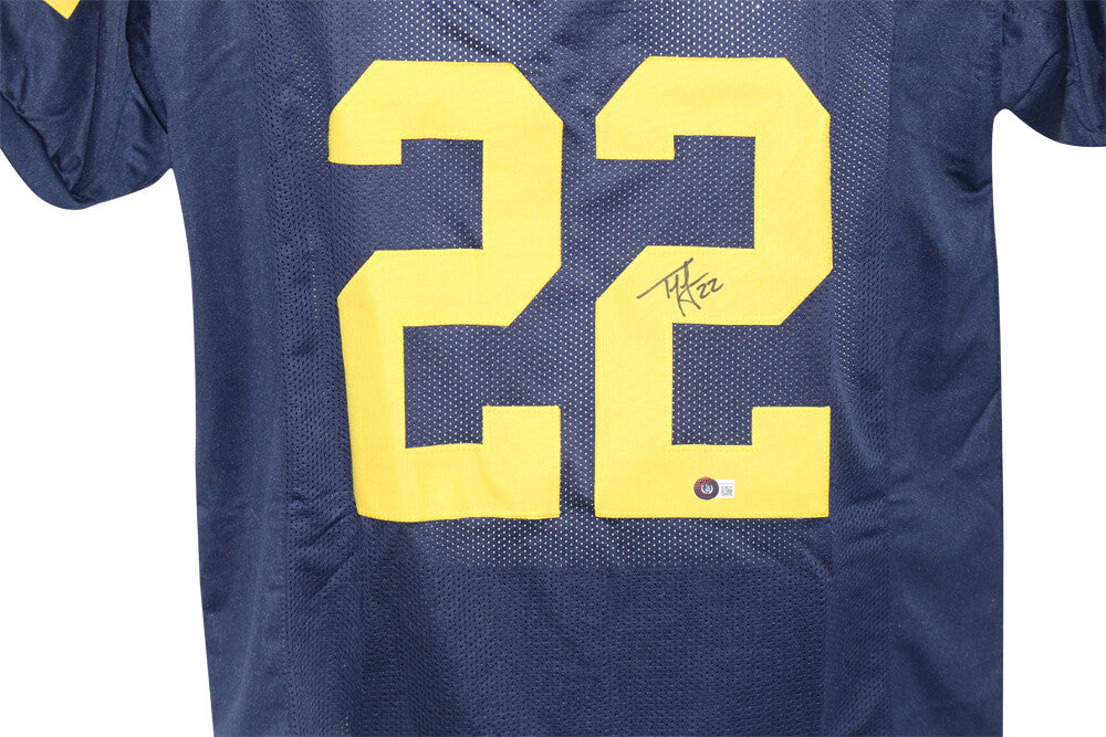 Ty Law Autographed Michigan Style Custom Jersey (Beckett BAS)