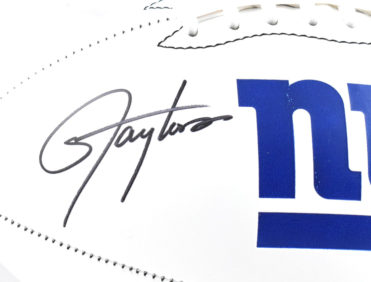 Lawrence Taylor Signed New York Giants Logo Football - HOF Inscribed