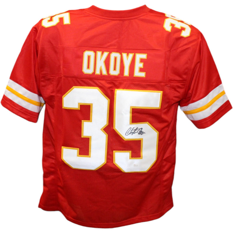 Christian Okoye Autographed Kansas City Chiefs Pro Style Jersey