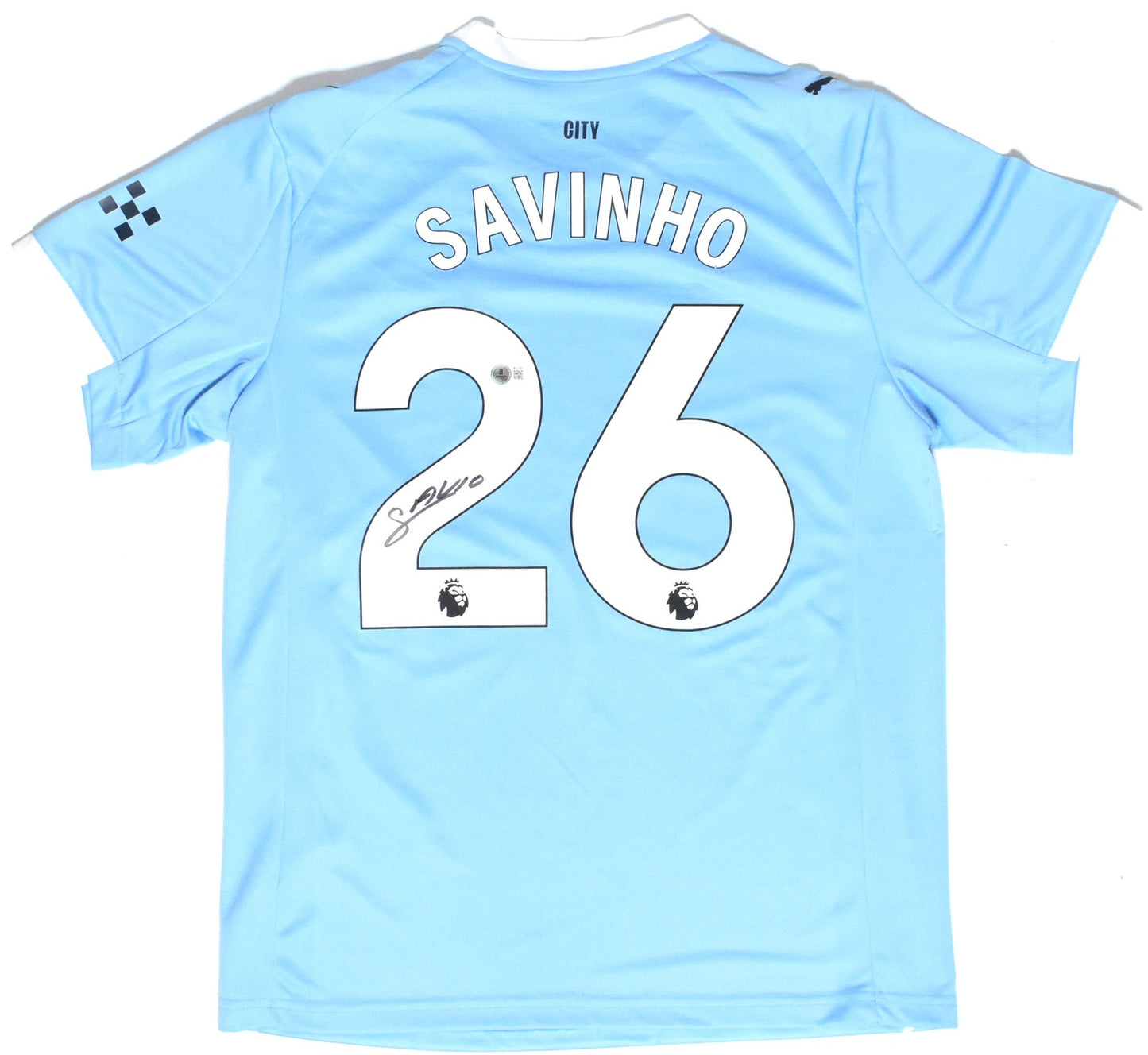 Savinho Autographed Manchester City Home Jersey